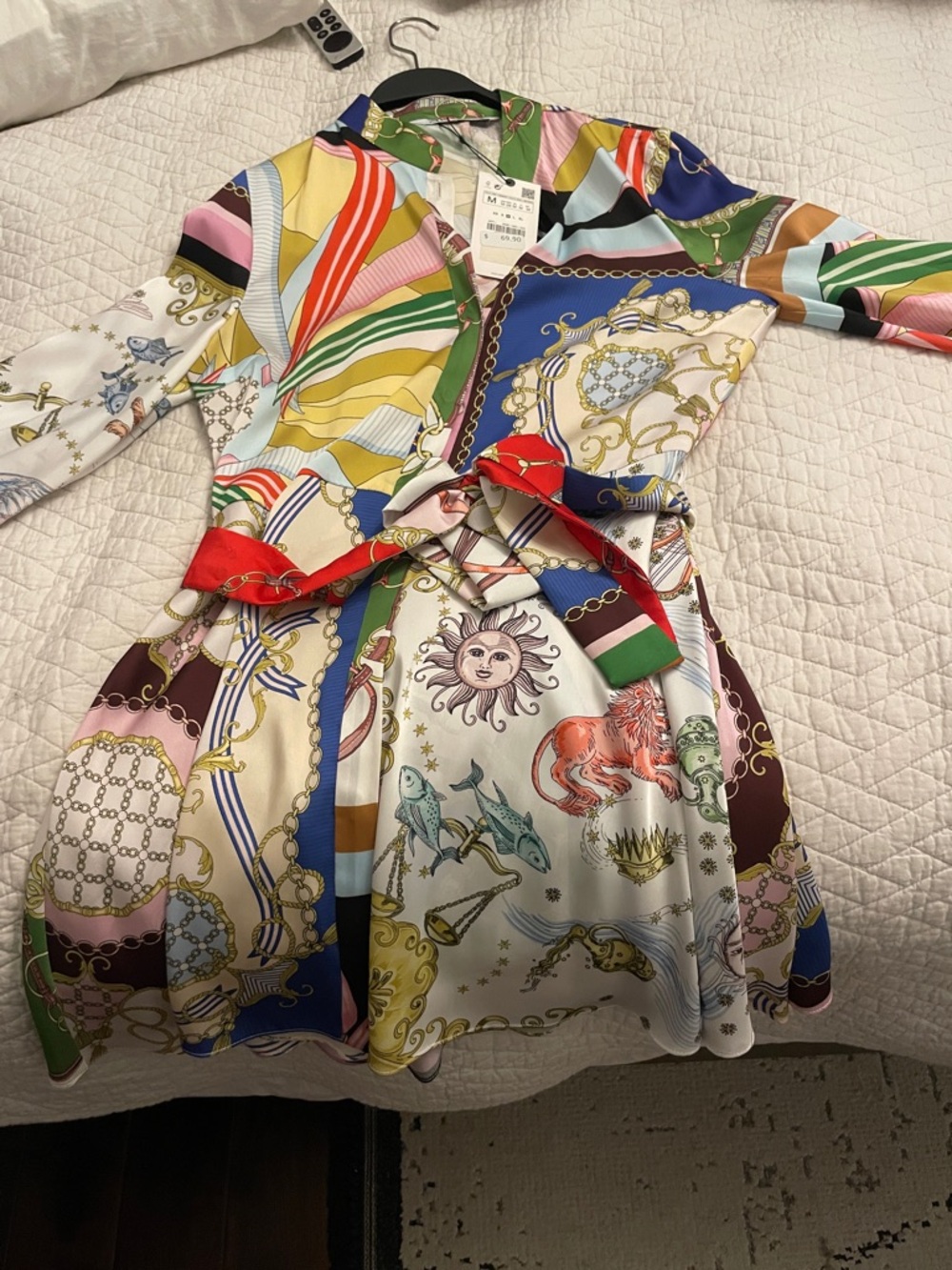 Zara print satin dress NWT SZ M - Picture 5 of 5